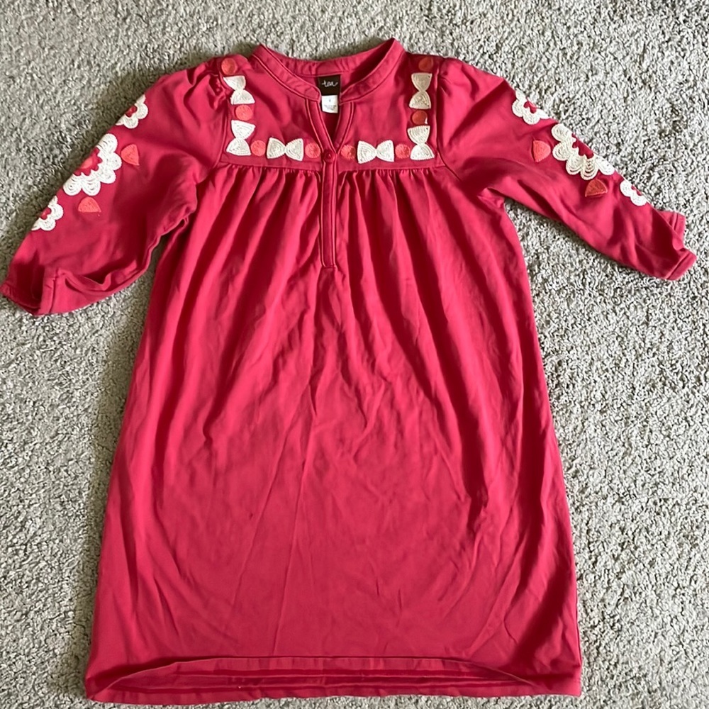 Tea Collection 6 dress girls youth casual back to school embroidered